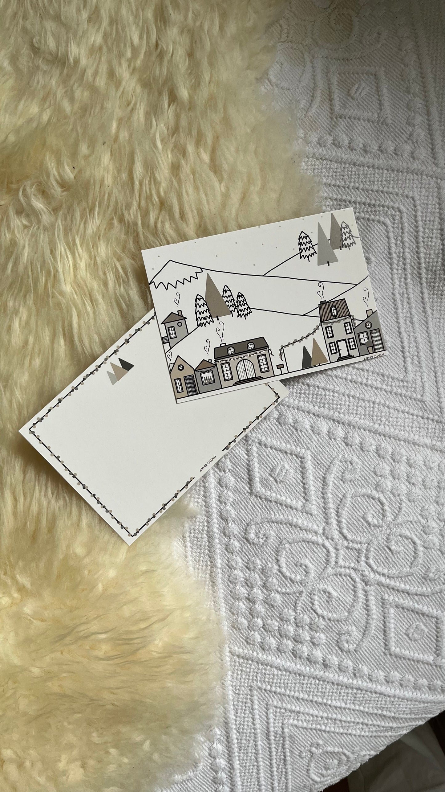 Winterdorf-Weihnachtskarte